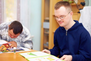 Photograph of a person reading