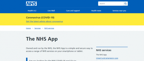 NHS App Screenshot Image