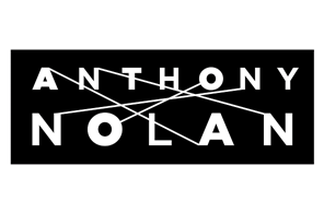 Anthony Nolan in white words on blackbackground makes logo 