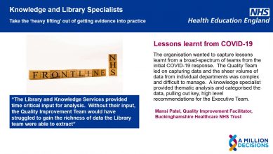 Case study highlighting the impact of a knowledge manager roleormation specialist librarian