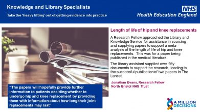 Case study highlighting the impact of a para professional library assistant role