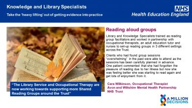Case study highlighting the impact of a patient information specialist librarian